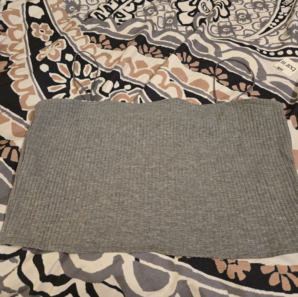NWTGray Ribbed Tube Top